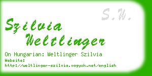 szilvia weltlinger business card